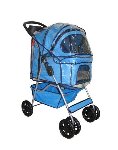 Classic Blue 4 Wheel Pet Stroller