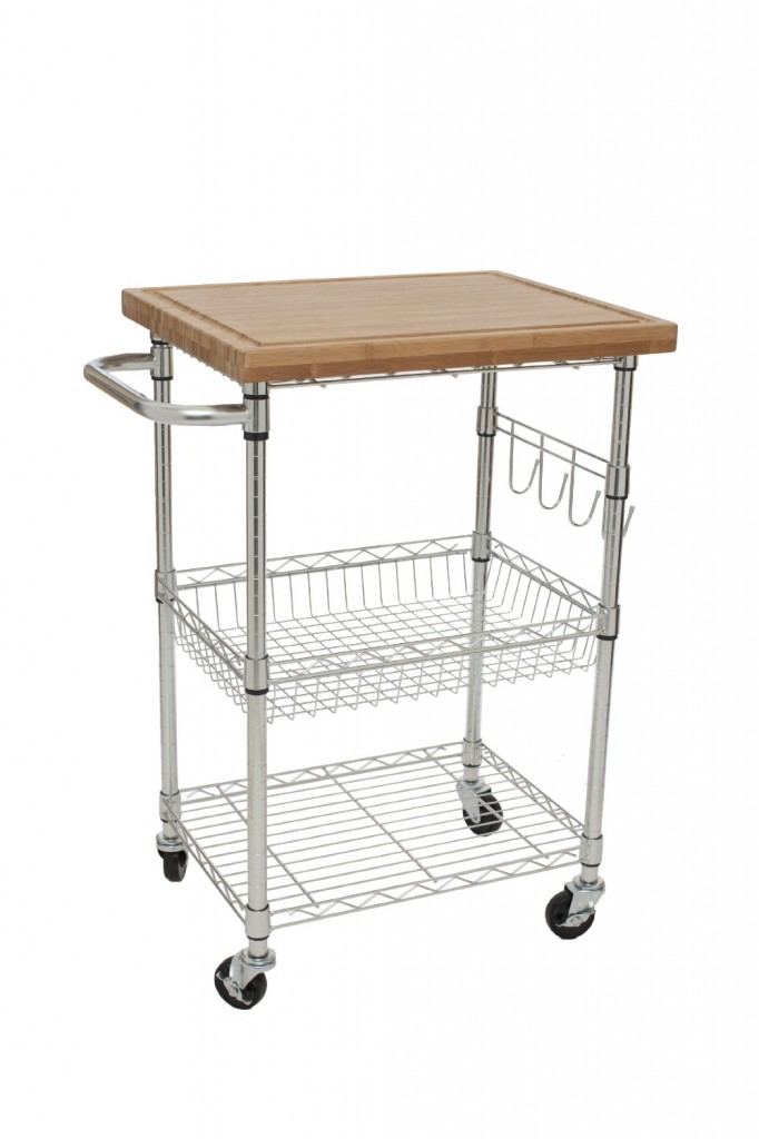 TRINITY EcoStorage Bamboo Kitchen Cart