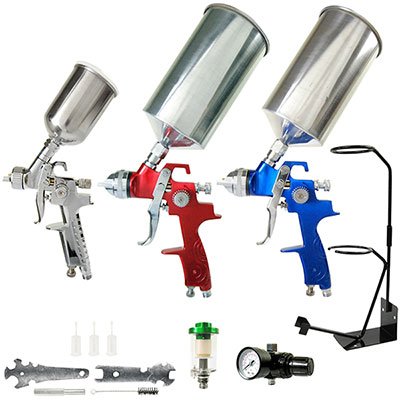 TCP Global Brand HVLP Spray Gun Set