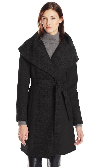 Calvin Klein Women's Lux Wool Wrap Coat