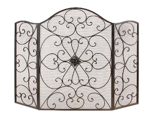 Elegant Decorative Metal Fireplace Screen