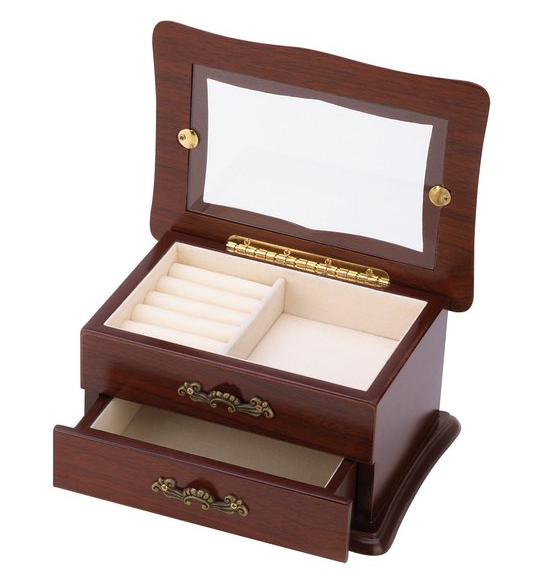 Keepsake Window Jewelry Box Organizer Storage Container