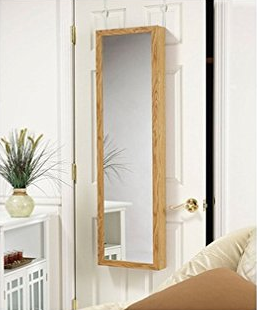 Mirrotek Jewelry Armoire Over The Door Mirror Cabinet