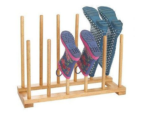Wooden Boot Holder Rack
