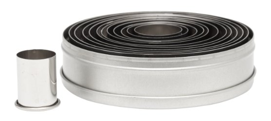 Ateco 5457 12-Piece Stainless Steel Round Cutter Set