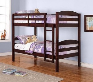 Mainstays Twin Over Twin Wood Bunk Bed