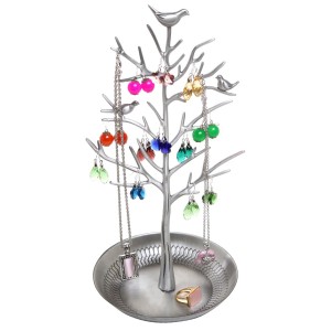 Zoohu Silver Sculpted Jewelry Tree