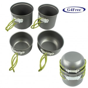 G4Free® 4pcs Outdoor Camping pan Hiking