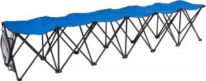 Trademark Innovations Portable 6 Seater Sports Bench Sits