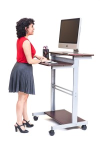 32 Mobile Ergonomic Stand up Desk Computer Workstation