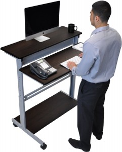 40 Black Shelves Mobile Ergonomic Stand