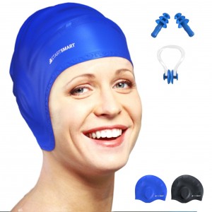 Deluxe Long Hair Silicone Swim Cap