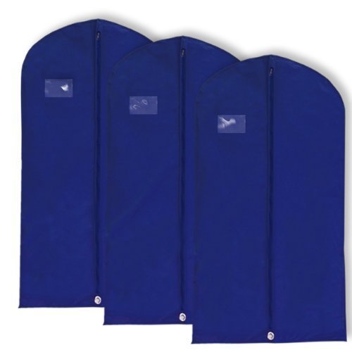 Hangerworld Pack of 3 Breathable Navy Blue