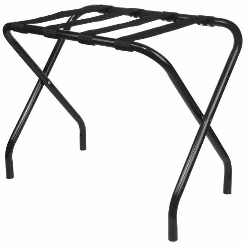 King's Brand Black Metal Folding Luggage Rack