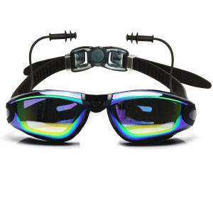 Ipow Anti-fog Mirrored Silicone seal watertight Swim Swimming Goggles