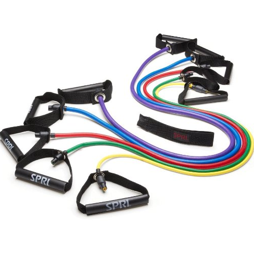 SPRI Xertube Resistance Band Exercise Cords with Door Attachment