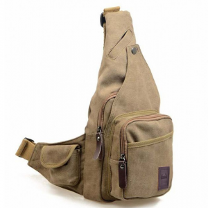 Zebella Men's Canvas Cross Body Chest Pack