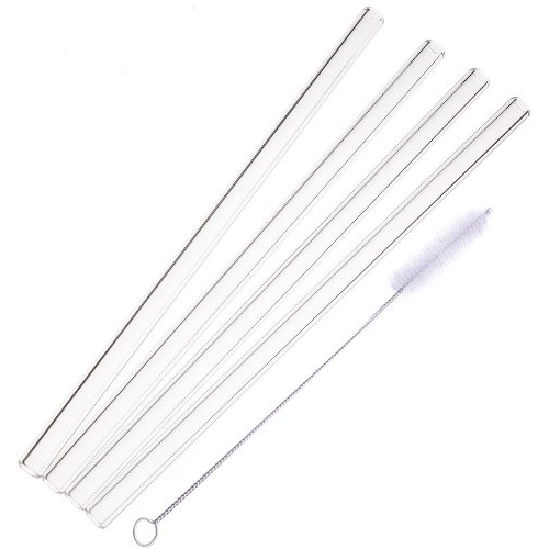 Alink Glass Straws Clear Straight