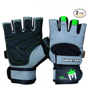 Meister Wrist Wrap Weight Lifting Gloves