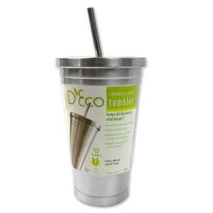 Stainless Steel Tumbler with Straw