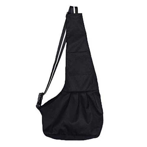 Proimb Black Oxford Cloth Sling Pet Dog Cat Carrier Bag