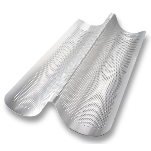 USA Pans 2-Well Perforated Italian Loaf Pan