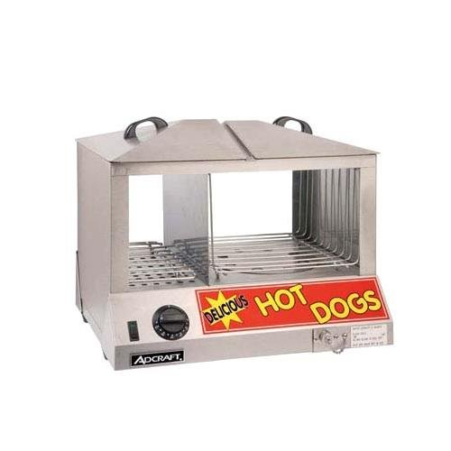 Adcraft Countertop Stainless Steel Hot Dog Steamer