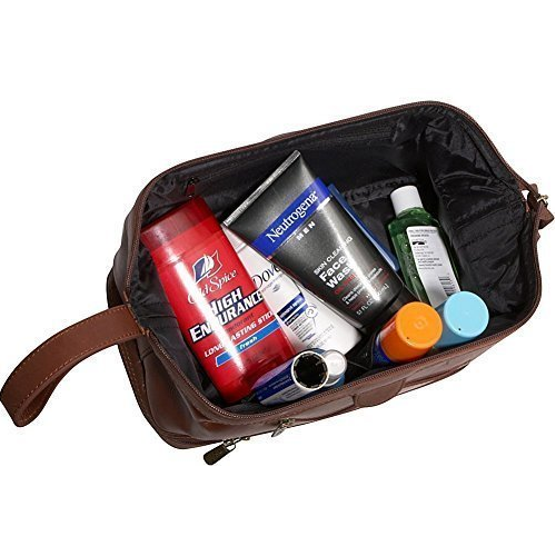 AmeriLeather Leather Toiletry Bag