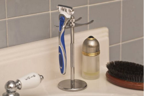 Deluxe Chrome Razor and Brush Stand by Splendid Shave