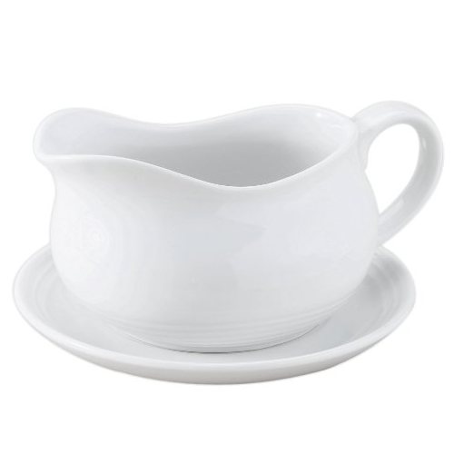 HIC 24-ounce Porcelain Hotel Gravy Boat