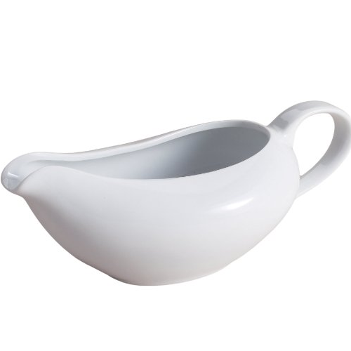 HIC Porcelain Coupe Shaped Gravy Sauce Boat