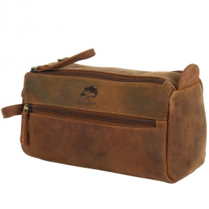 Leather Toiletry Bag travel compact