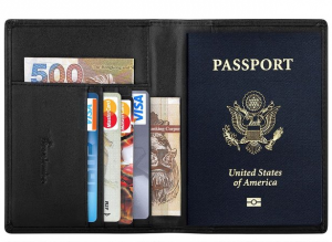 Travelambo RFID Blocking Genuine Leather Passport Holder Wallet Cover Case