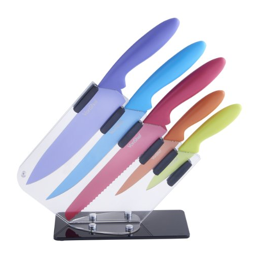 VonShef 5 Piece Multi Colored Kitchen Knife Set