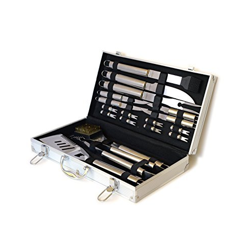 Culina BBQ 18 pcs Stainless Steel in Elegant Aluminum Stow Case