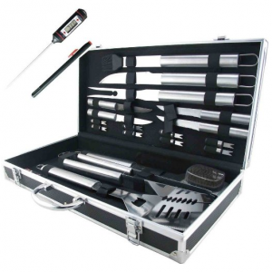 Teikis® 19-Piece Deluxe Stainless Steel BBQ Tool Set