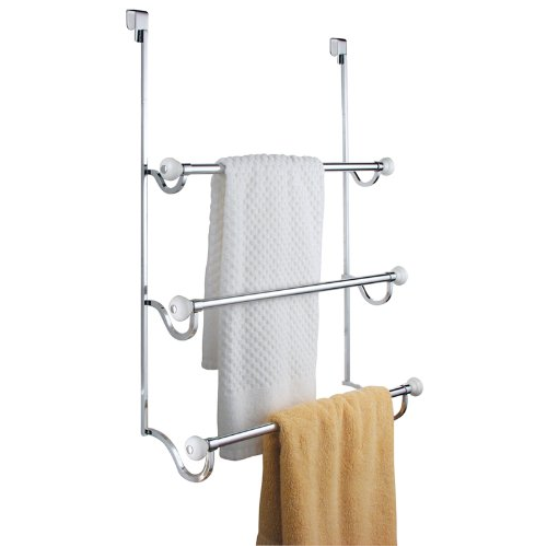 InterDesign York Over-the-Shower-Door 3-Bar Towel Rack