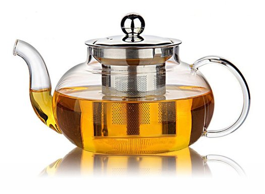 Hiware Good Glass Teapot with Stainless Steel Infuser