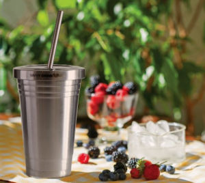 Stainless Steel Tumbler With Straw