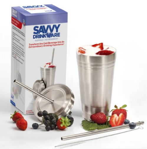 Stainless Steel Tumbler by Savvy Drinkware - 16 Oz Cup