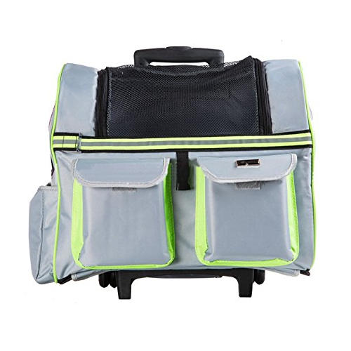 DODOPET Pet Carrier Dog Cat Rolling Back