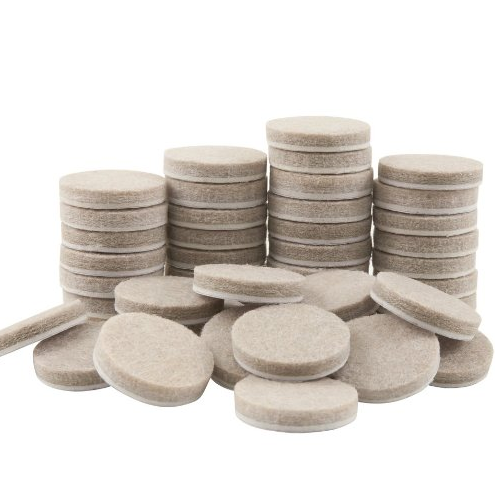 Self-Stick 1-Inch Furniture Round Felt Pads