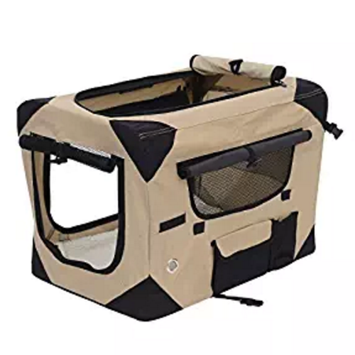 Pawhut Soft Sided Folding Crate Pet Carrier