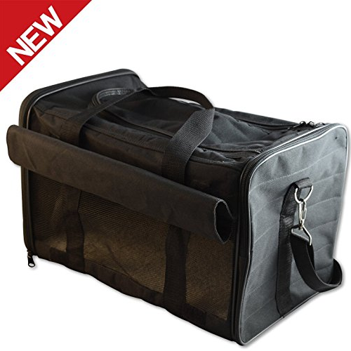 PetsNall Soft-Sided Pet Carrier Bag Black
